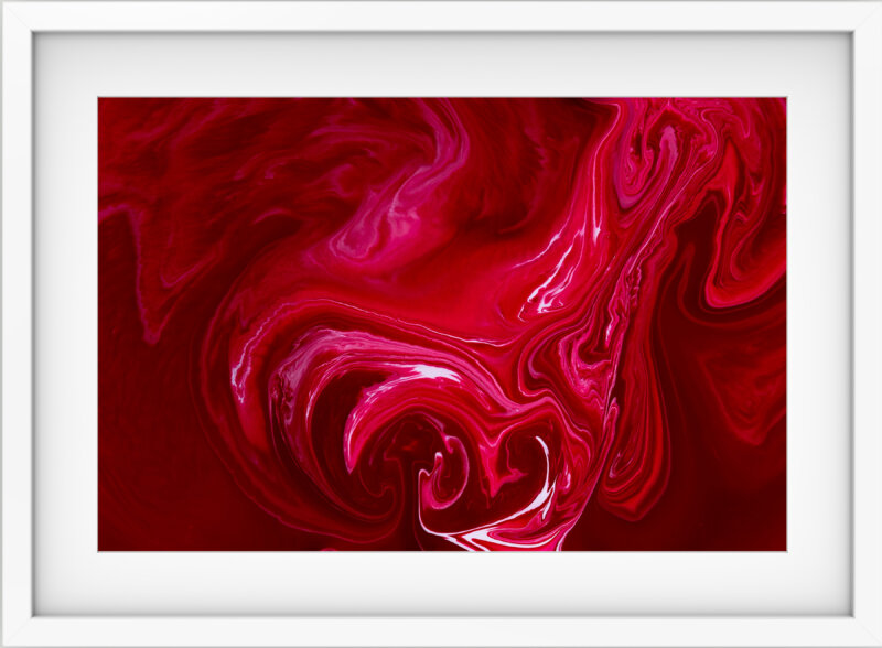 Galaxy Red - White Frame
