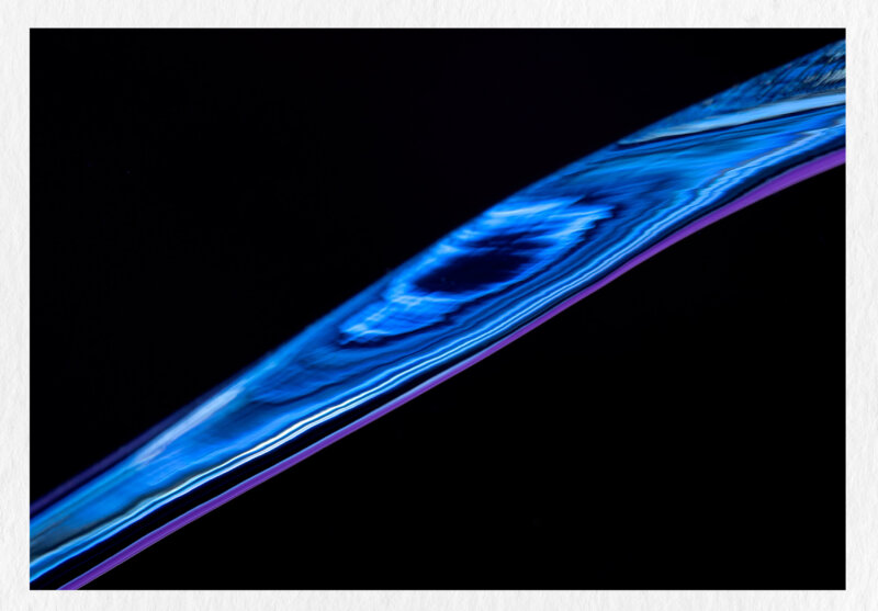 Blue Lightning in Fractured Glass