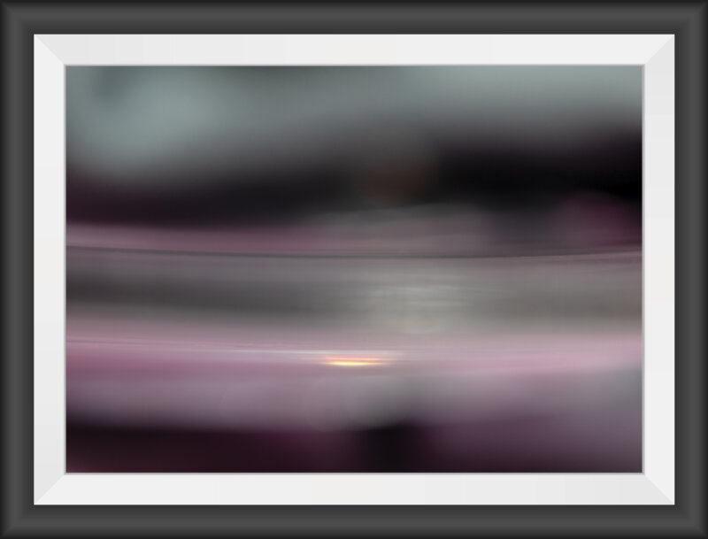 An Abstract Moment of Sunrise in Glass - Black Frame
